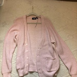 Pink knit cardigan